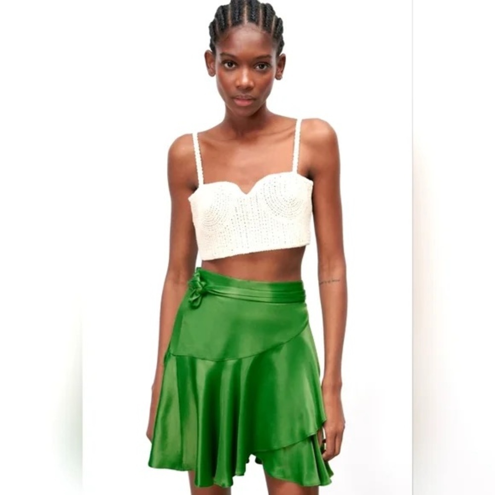Zara wrap around mini skirt